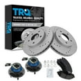 thumbnail image 1 of TRQ Front Performance Brake Pad & Rotor Kit Brake Pads Brake Rotors Set Wheel Hub Bearing Assembly Ceramic Premium G-Coated Fits Select 2002-2007 Buick Rendezvous 2001-2005 Pontiac Aztek, 1 of 6