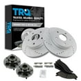 thumbnail image 1 of TRQ Front Performance Brake Pad & Rotor Kit Brake Pads Brake Rotors Set Wheel Hub Bearing Assembly Ceramic Premium G-Coated Fits Select 2003-2005 Dodge Ram 1500, 1 of 6