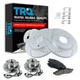 thumbnail image 1 of TRQ Front Performance Brake Pad & Rotor Kit Brake Pads Brake Rotors Set Wheel Hub Bearing Assembly Ceramic Premium G-Coated Fits Select 2005-2006 INFINITI QX56 Nissan Armada 2005-2007 TITAN, 1 of 6