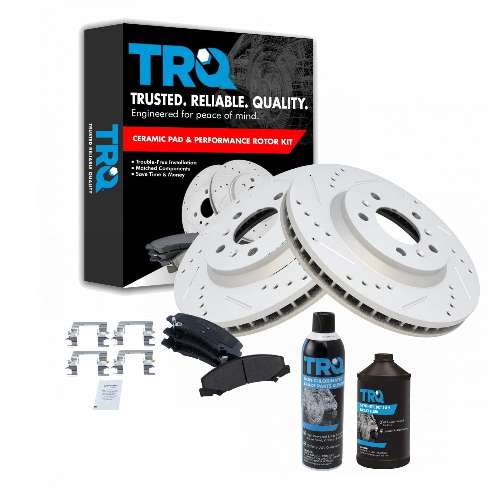 Pair Of Rear Solid Disc Brake Rotors For Chevy Impala, Buick Lacrosse, Pontiac Grand Prix