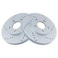 thumbnail image 1 of TRQ Front Performance Brake Rotors Set Premium G-Coated Cross Drilled & Slotted Fits Select 2006-2011 Chevrolet HHR, 1 of 5