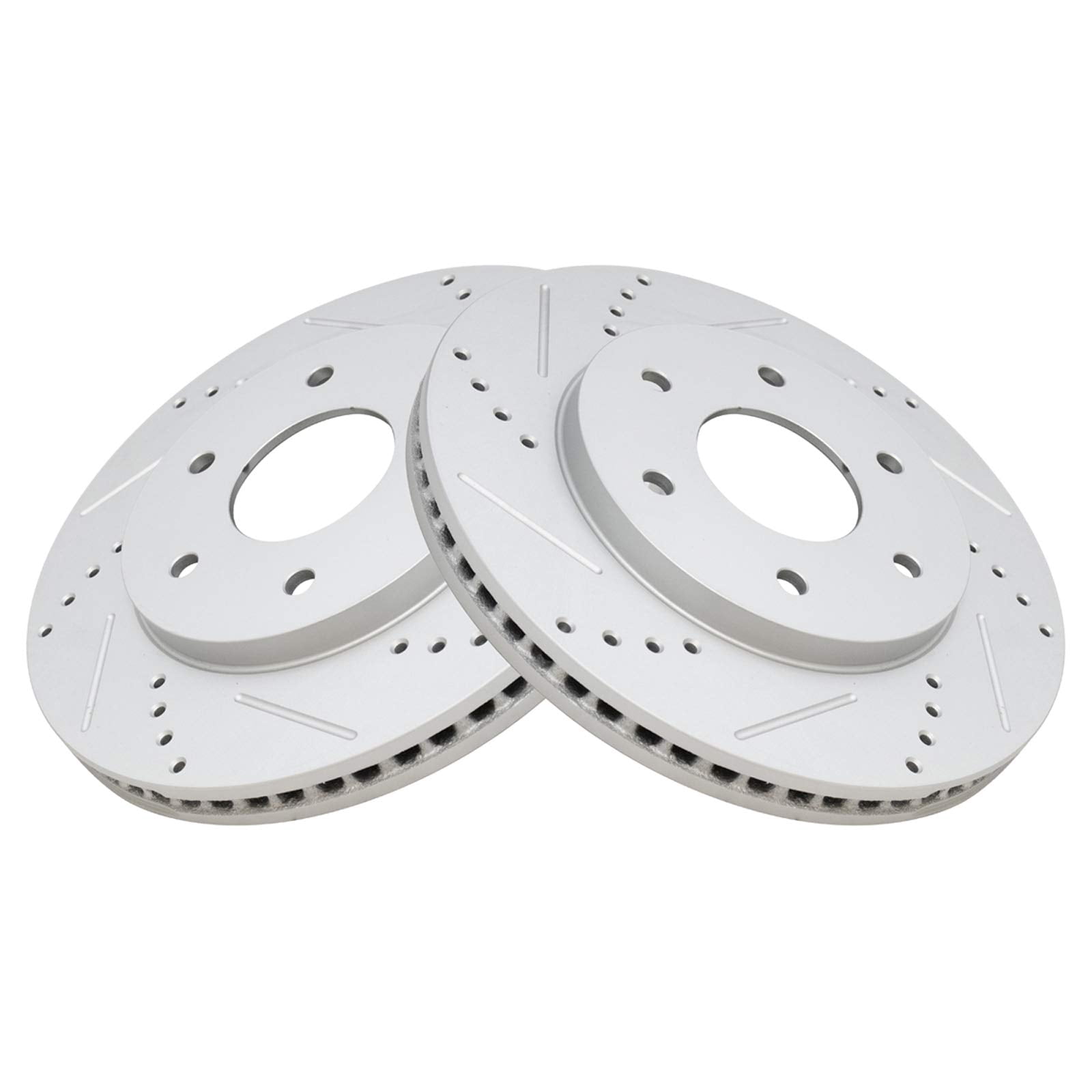 TRQ Front Performance Brake Rotors Set Premium G-Coated Fits Select ...