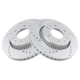 thumbnail image 1 of TRQ Front Performance Brake Rotors Set Premium G-Coated Fits Select 2006-2007 Buick Rainier 2006-2009 Chevrolet Trailblazer GMC Envoy 2006-2008 Isuzu Ascender 2007-2009 Saab 9-7x, 1 of 5