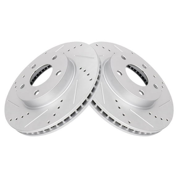 TRQ Front Performance Brake Rotors Set Premium G-Coated Fits Select 2014-2018 Mazda 3 2016-2021 CX-3