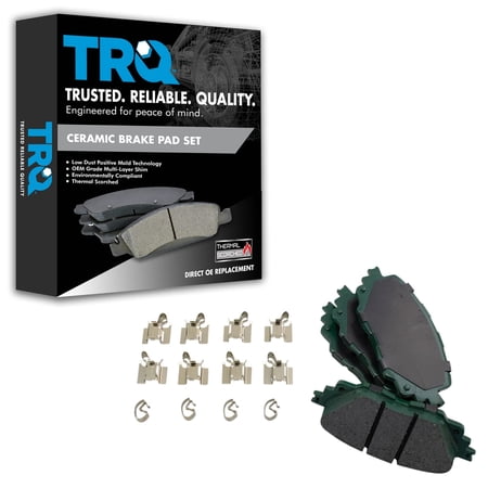 TRQ Front Posi Ceramic Disc Brake Pad Kit Set for Fiat Alfa Mazda BFA15181 Fits select: 2016-2019 MAZDA MX-5 MIATA, 2017-2020 FIAT 124 SPIDER