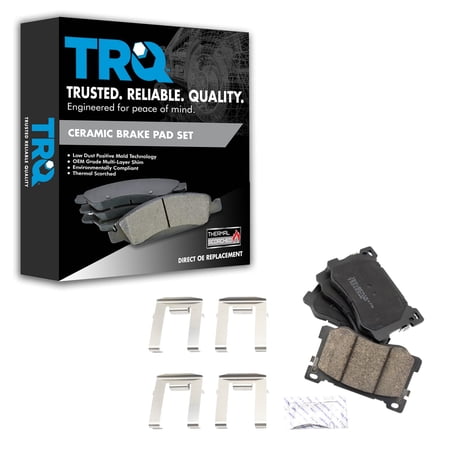 TRQ Front Posi Ceramic Disc Brake Pad Kit Set for Hyundai Kia Genesis BFA15178 Fits select: 2017-2019 GENESIS G80, 2016-2017 KIA K900