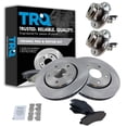 thumbnail image 1 of TRQ Front Posi Ceramic Disc Brake Pad Rotor & Wheel Hub Bearing Kit Fits Select Dodge VW, 1 of 5