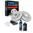 thumbnail image 1 of TRQ Front Premium Posi Ceramic Disc Brake Pad & G-Coated Rotor Kit w/ Chemicals BKA18637, 1 of 6