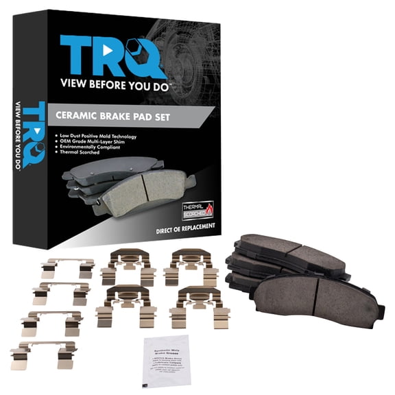 TRQ Front Premium Posi Ceramic Disc Brake Pads Kit Fits SUV Pickup Truck