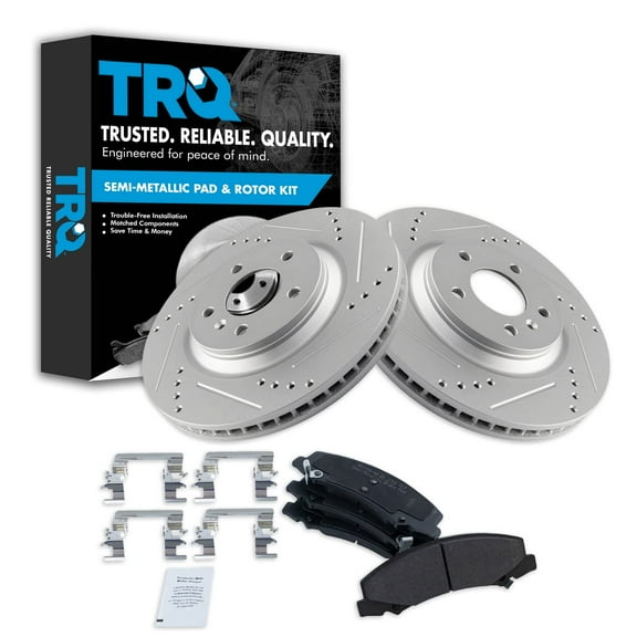 TRQ Front Premium Posi Metallic Brake Pad & Performance Rotor Set Fits Select Buick