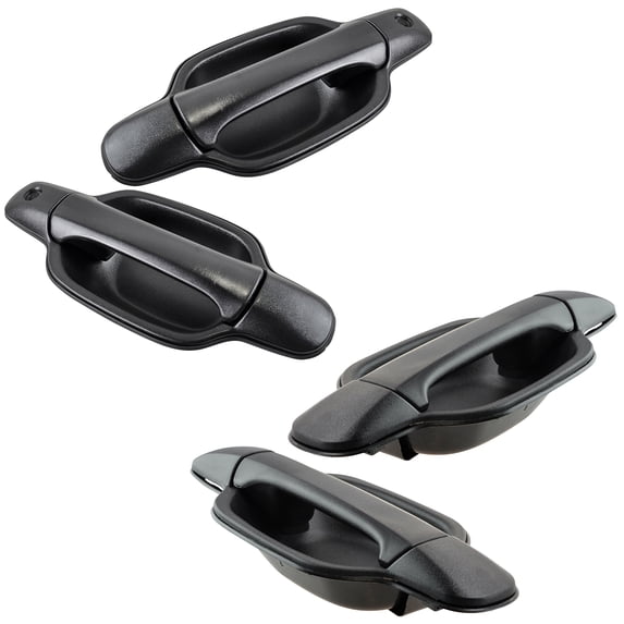 TRQ Front & Rear Black Textured Exterior Door Handle Set of 4 for GM Pickup DHA36557 Fits select: 2004-2011 CHEVROLET COLORADO, 2004-2011 GMC CANYON
