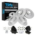 thumbnail image 1 of TRQ Front and Rear Brake Pad & Rotor Kit Brake Pads Brake Rotor Ceramic Vented Premium G-Coated Fits Select 2010-2013 Audi A3 2013-2017 Volkswagen Beetle 2013-2018 Jetta, 1 of 6