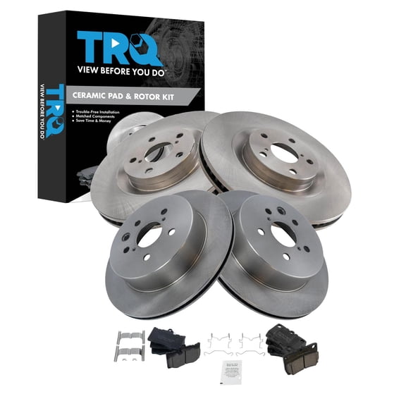 TRQ Front & Rear Brake Pad & Rotor Kit Ceramic Fits 2011 Lexus GS350 GS450h GS460 2011-2013 IS350