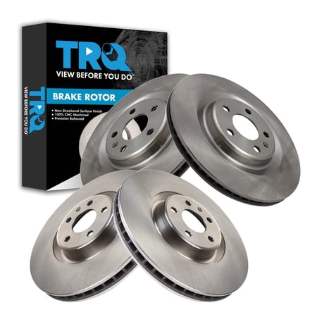 TRQ Front & Rear Brake Rotors Set Fits 2012-2016 Audi A6 A6 Quattro 2012-2015 A7 Quattro