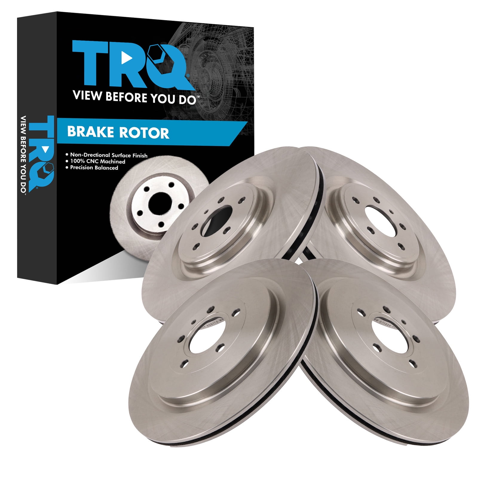 TRQ Front & Rear Brake Rotors Set Fits 2013-2014 Ford Mustang