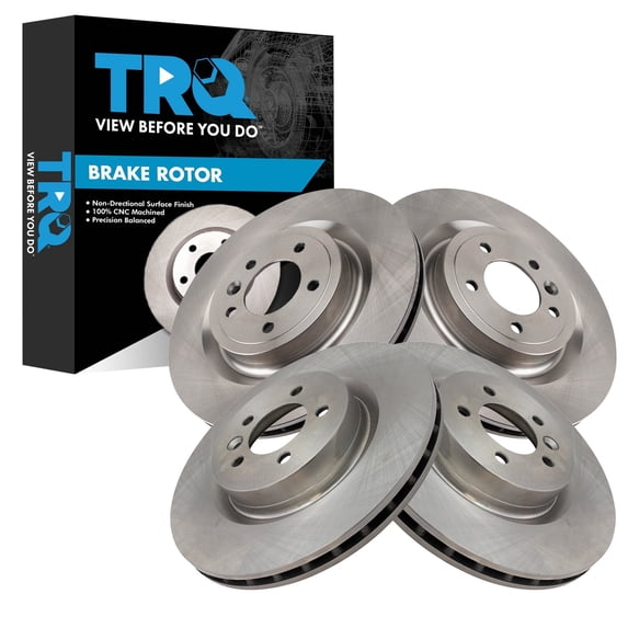 TRQ Front & Rear Brake Rotors Set Fits 2017 Land Rover Discovery 2014-2017 Range Rover Range Rover Sport