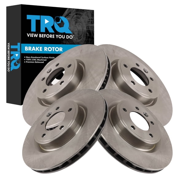 TRQ Front & Rear Brake Rotors Set Fits 2018-2020 Land Rover Discovery 2019-2020 Range Rover 2019-2021 Range Rover Sport