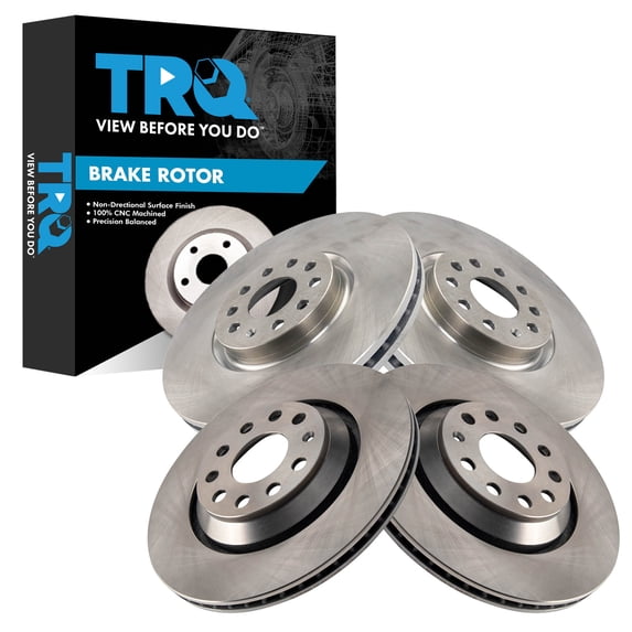 TRQ Front & Rear Brake Rotors Set Fits 2018-2024 Volkswagen Atlas 2020-2024 Atlas Cross Sport