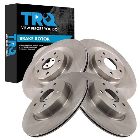 TRQ Front & Rear Brake Rotors Set Fits 2019-2023 INFINITI QX50 2022-2023 QX55