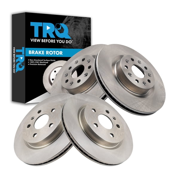TRQ Front & Rear Brake Rotors Set Fits 2020-2024 Cadillac CT5 2016-2020 CT6 2019-2022 Chevrolet Camaro