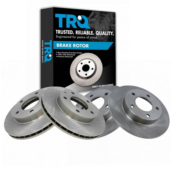 TRQ Front & Rear Brake Rotors Set Fits Select 1993-1997 Ford Probe Mazda 626 MX-6 2001-2003 Protege 2002-2003 Protege5