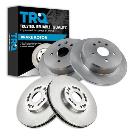 TRQ Front & Rear Brake Rotors Set Fits Select 1993-2005 Lexus GS300 1998-2000 GS400 2001-2005 GS430 IS300 1993-1994 LS400 2000 SC300 1992-2000 SC400 2002-2010 SC430