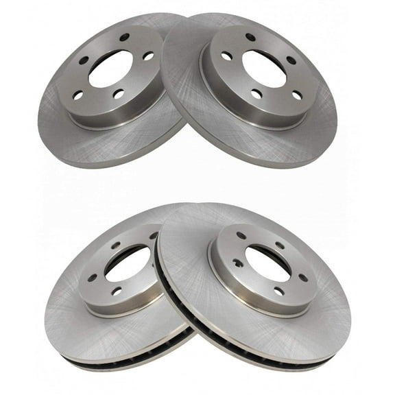 TRQ Front & Rear Brake Rotors Set Fits Select 1996-2007 Ford Taurus 1995-2002 Lincoln Continental 2001-2005 Mercury Sable