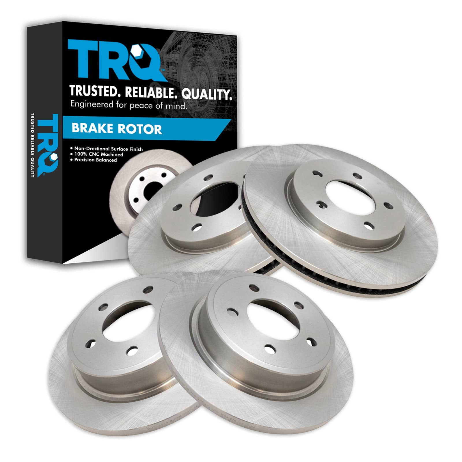 TRQ Front & Rear Brake Rotors Set Fits Select 2004-2008 Chrysler Pacifica