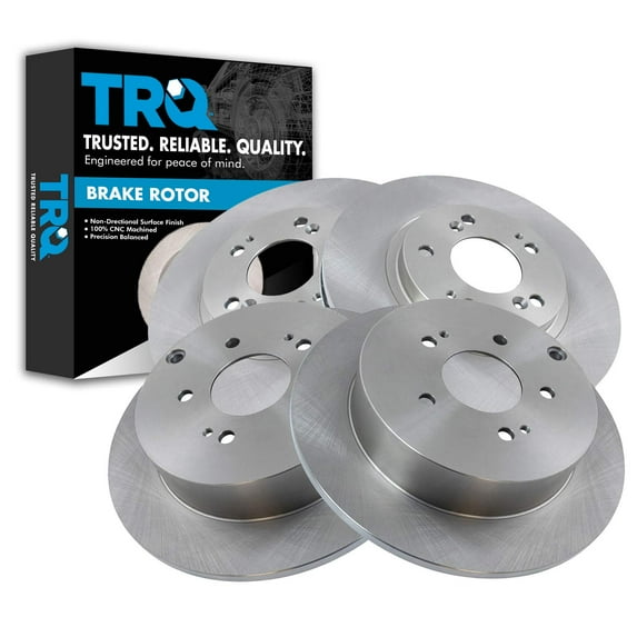 TRQ Front & Rear Brake Rotors Set Fits Select 2004-2011 Mitsubishi Endeavor