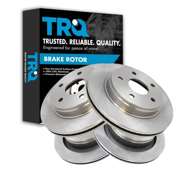 TRQ Front & Rear Brake Rotors Set Fits Select 2007-2009 Chrysler Aspen 2004-2009 Dodge Durango 2002-2010 Ram 1500 2011-2018 Ram 1500 2019-2022 1500 Classic