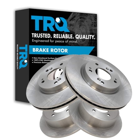 TRQ Front and Rear Brake Rotors Set Fits Select 2011-2014 Chrysler 200 2007-2010 Sebring 2008-2014 Dodge Avenger 2007-2012 Caliber 2007-2017 Jeep Compass Patriot Mitsubishi Lancer
