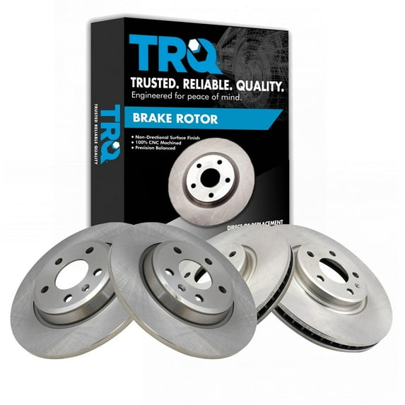 TRQ Front and Rear Brake Rotors Set Fits Select 2012-2016 Audi A4 A4 Quattro 2012-2014 A5 2012-2017 A5 Quattro 2012-2013 A6 2013 A6 Quattro A7 Quattro 2013-2016 allroad 2011-2017 Q5 2012 S5