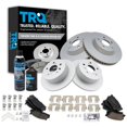 thumbnail image 1 of TRQ Front & Rear Ceramic Brake Pad & Coated Rotor Kit w/Fluids for Toyota Camry BKA23014, 1 of 6