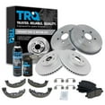 thumbnail image 1 of TRQ Front & Rear Ceramic Brake Pad Coated Rotor Shoe & Drum Kit w/Fluids BKA23639 Fits select: 2003-2008 TOYOTA COROLLA, 1 of 8
