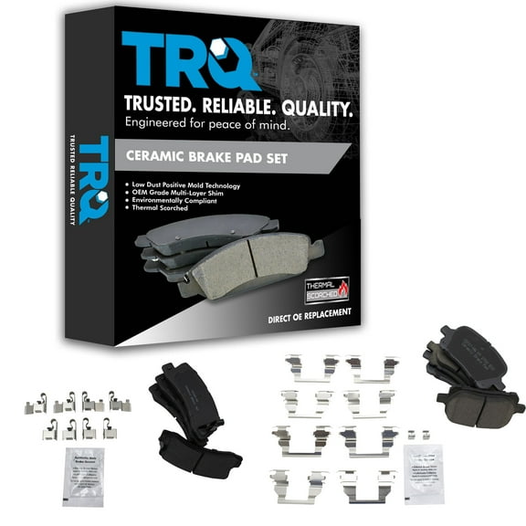 TRQ Front & Rear Ceramic Brake Pad Kit for Toyota Camry Solara Lexus ES RX BFA13056