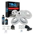 thumbnail image 1 of TRQ Front & Rear Ceramic Brake Pad & Performance Cross Rotor Kit w/Chemicals BKA16826 Fits select: 2003-2008 HYUNDAI TIBURON, 1 of 6