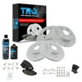 thumbnail image 1 of TRQ Front & Rear Ceramic Brake Pad & Performance Rotor Kit w/Chemicals BKA16632, 1 of 6
