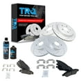 thumbnail image 1 of TRQ Front Rear Ceramic Brake Pad & Performance Rotor Kit w/Chemicals BKA17837 Fits select: 2008-2014 CADILLAC CTS, 1 of 6