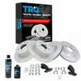 thumbnail image 1 of TRQ Front & Rear Ceramic Brake Pad & Performance Rotor Kit w/Fluids BKA21968, 1 of 8