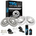 thumbnail image 1 of TRQ Front & Rear Ceramic Brake Pad & Rotor Kit w/Chemicals for Honda Odyssey BKA16663, 1 of 6