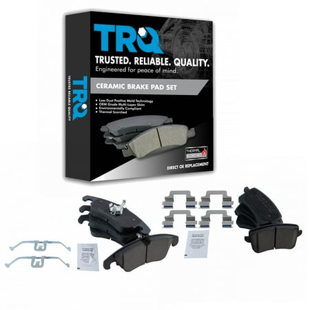 TRQ Front & Rear Ceramic Brake Pad Set For 08-17 Audi A5 S5 09-16 A4 10-16 S4 BFA20184