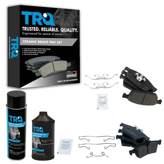 TRQ Front & Rear Ceramic Brake Pad Set Kit w/ Chemicals for 13-16 Ford Escape BFA12807