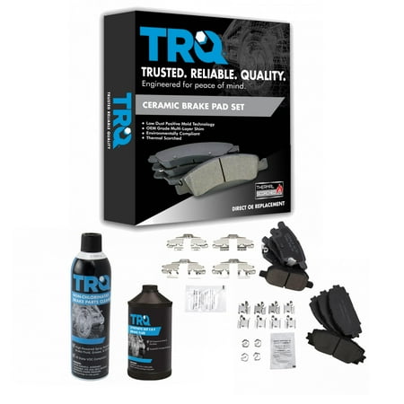 TRQ Front Rear Ceramic Brake Pad Set w/ Chemicals for Lexus CT200h Toyota Prius BFA12808 Fits select: 2012-2013 TOYOTA PRIUS PLUG-IN