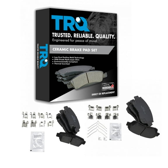 TRQ Front & Rear Ceramic Disc Brake Pad Kit for 1995-1997 Toyota Avalon New BFA20277