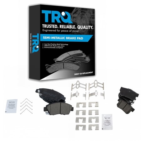 TRQ Front & Rear Ceramic Disc Brake Pad Kit for Acura ULX RSX Honda CR-Z BFA20127