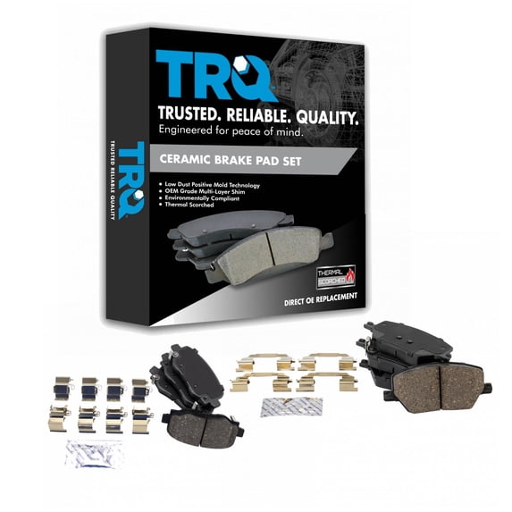 TRQ Front & Rear Ceramic Disc Brake Pad Kit for Fiat 500X Jeep Renegade New BFA20167