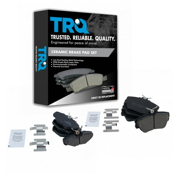 TRQ Front & Rear Ceramic Disc Brake Pad Kit for Ford Lincoln Mercury New BFA20249