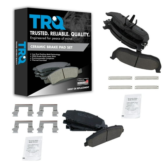 TRQ Front & Rear Ceramic Disc Brake Pad Kit for Nissan Infiniti Truck SUV BFA13073 Fits select: 2008-2010 NISSAN TITAN, 2006-2011 NISSAN ARMADA