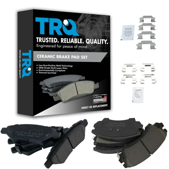 TRQ Front & Rear Ceramic Disc Brake Pad Set for Chevy Camaro New BFA13030