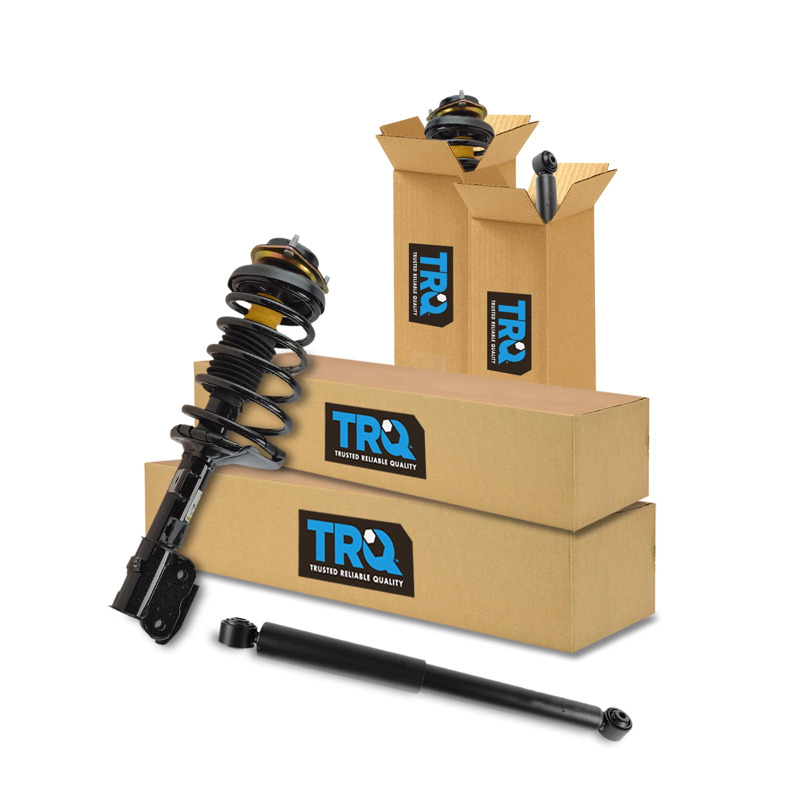TRQ Front & Rear Shock Absorber Set – Compatible With 1984-1995 Toyota Pickup & 1993-1998 T100 (4-Piece Kit)